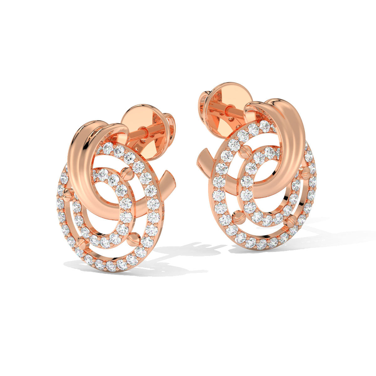 Whirling Grace Diamond Studs