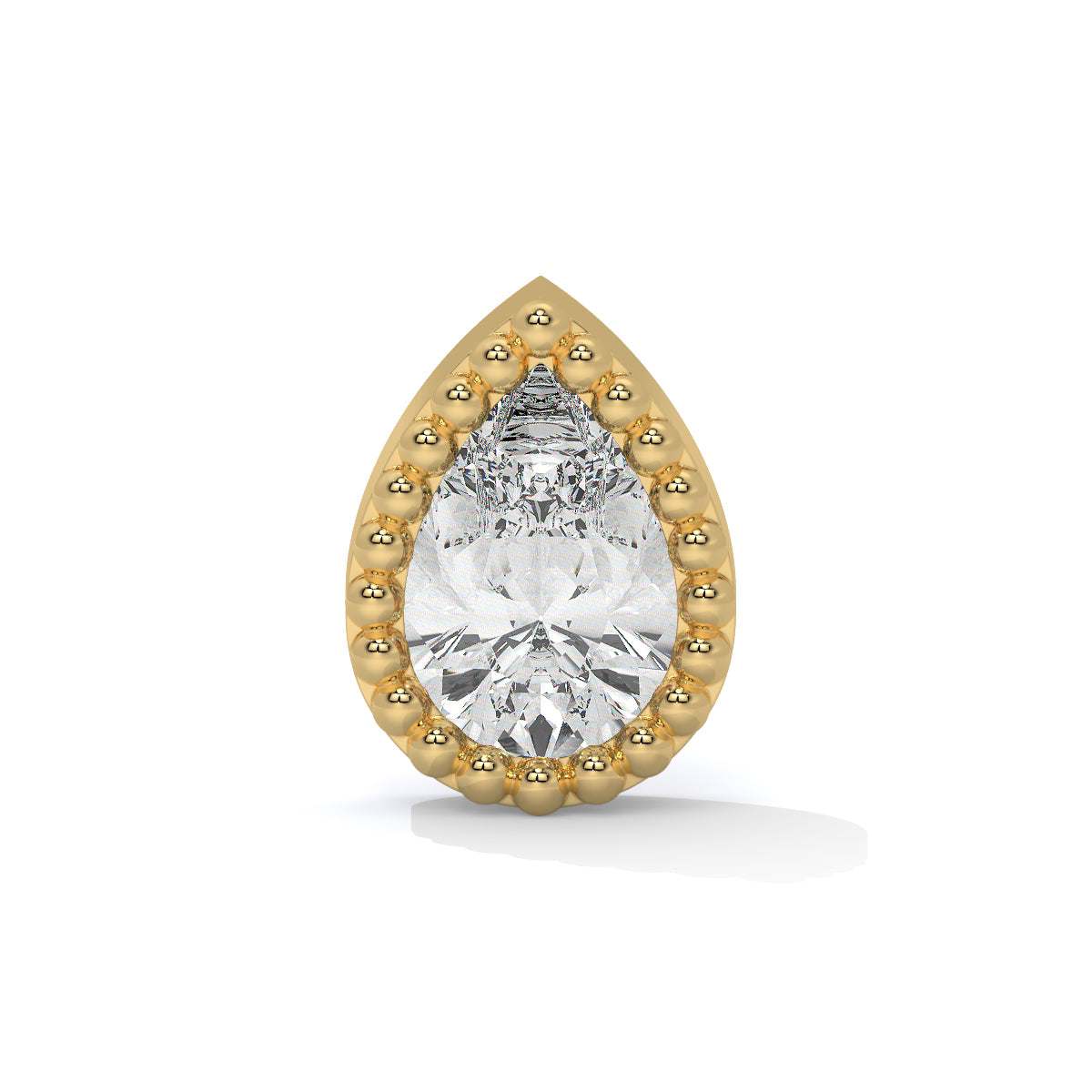 Teardrop Diamond Nose Pin