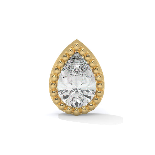 Teardrop Diamond Nose Pin