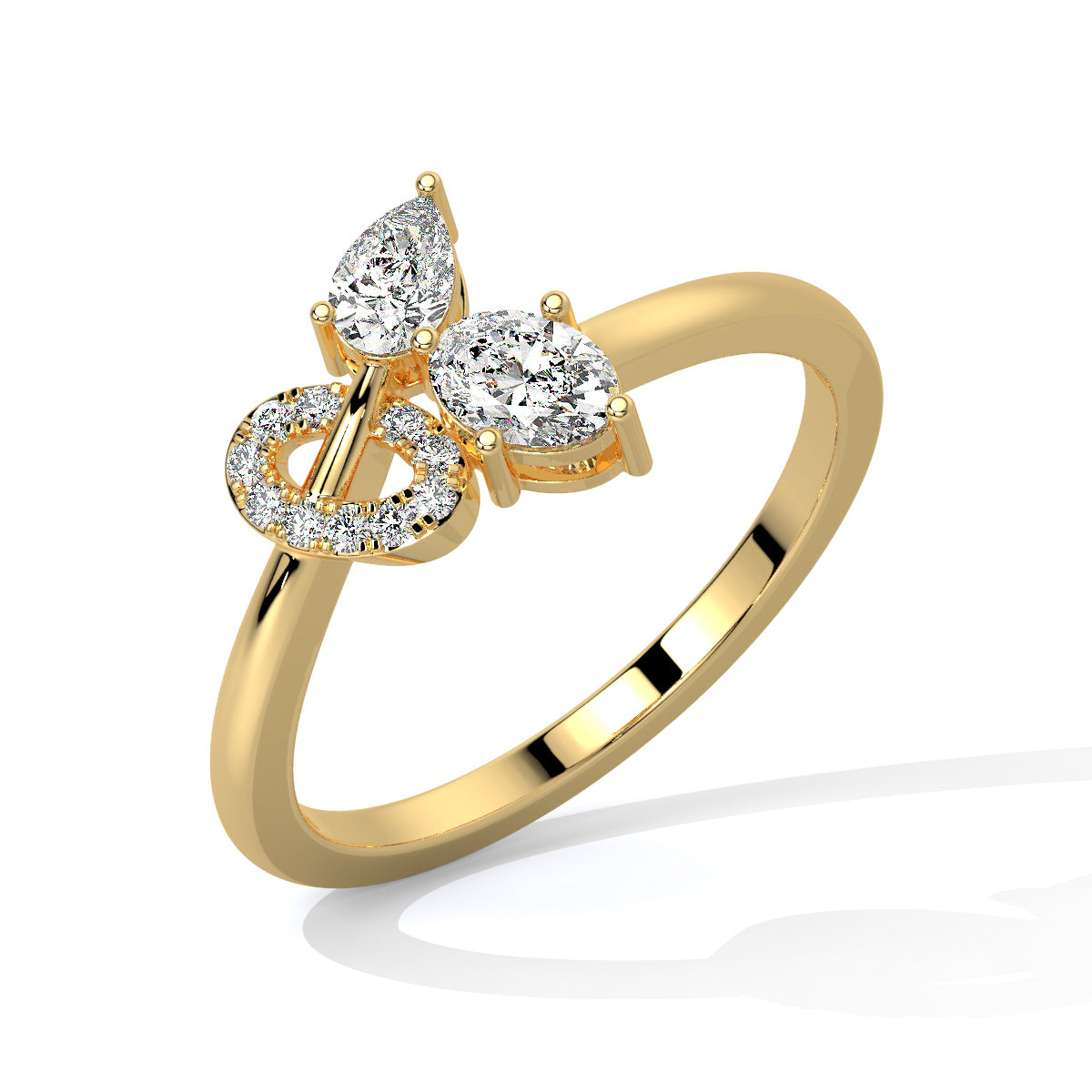 Flora Glint Petal Diamond Ring
