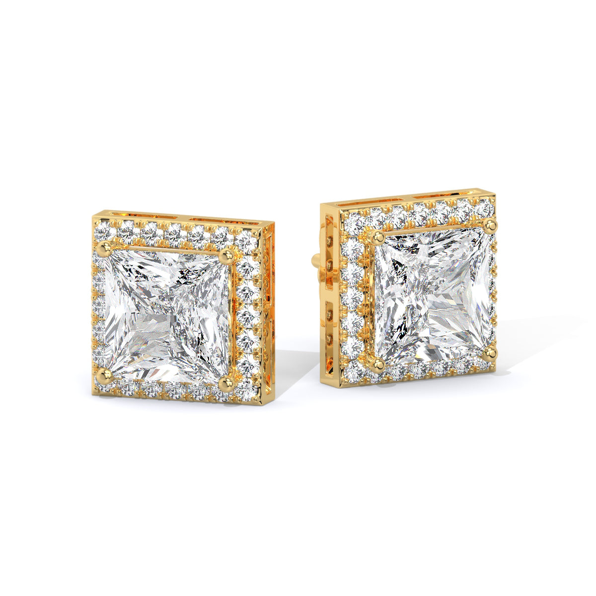 Crown Edge Diamond Studs