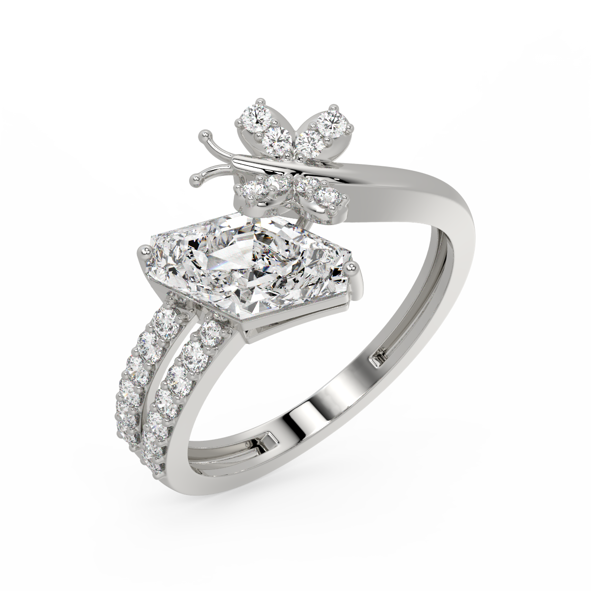 Butterfly Serenade Diamond Ring