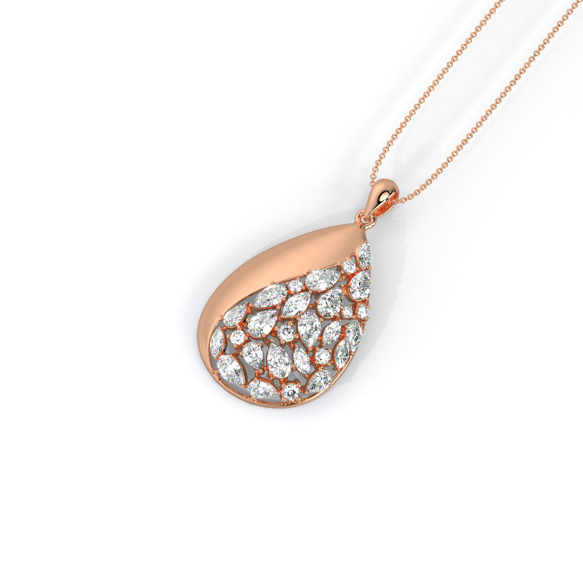 Royal Teardrop Diamond Pendant