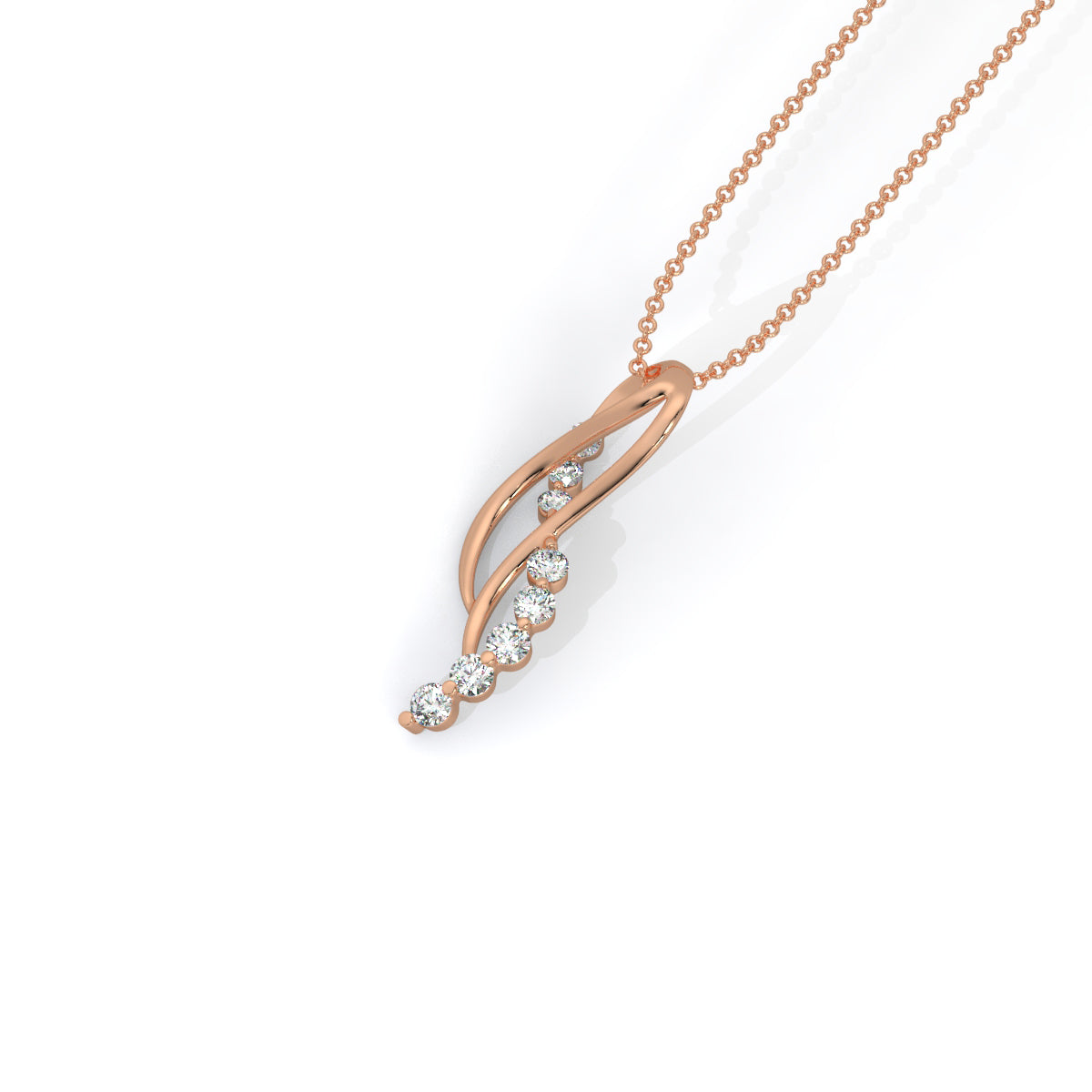 Twisting Diamond Flow Pendant