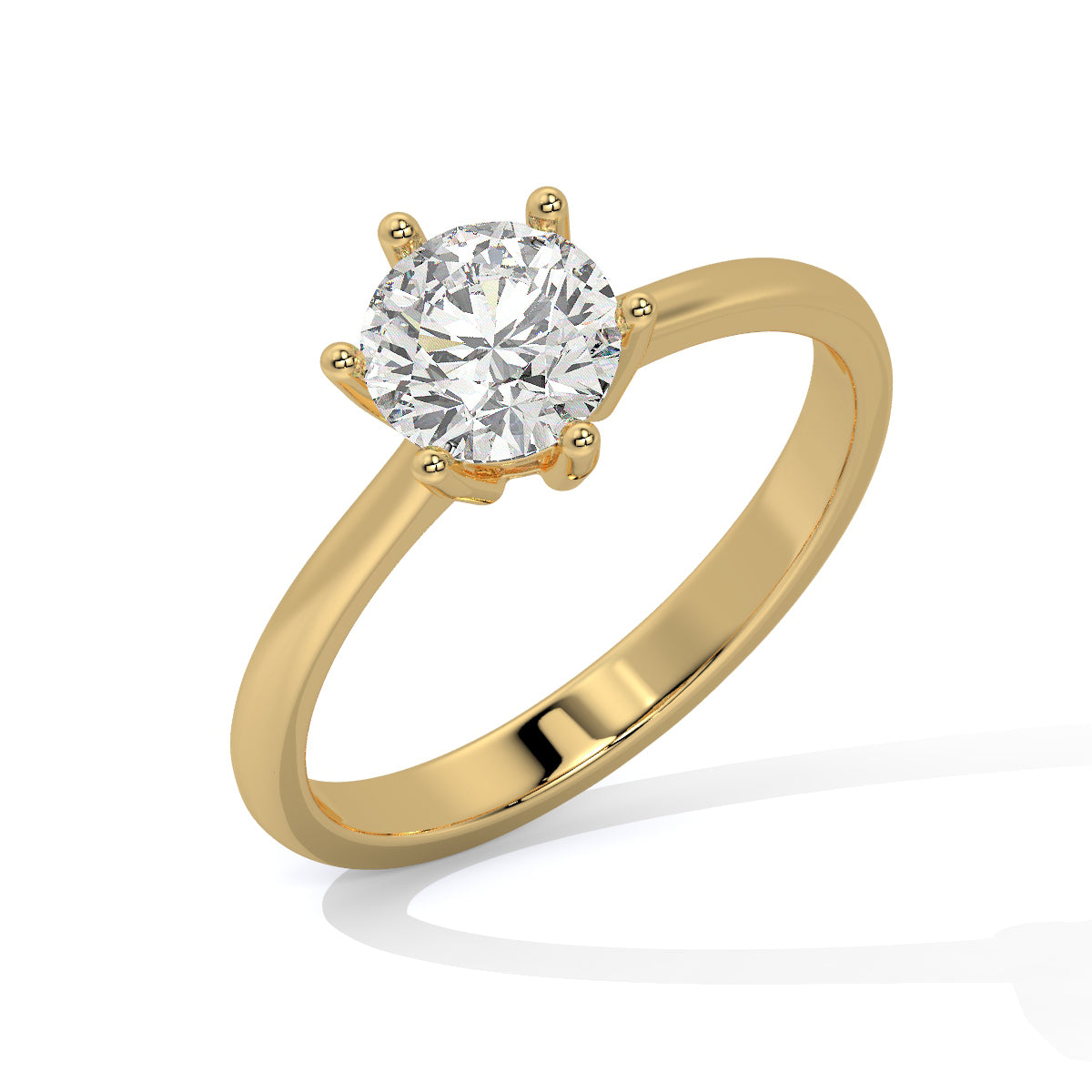 Round-Cut Diamond Solitaire Ring