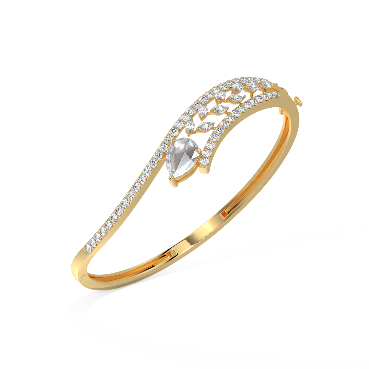 The Adrift Rose-Cut Diamond Bangle