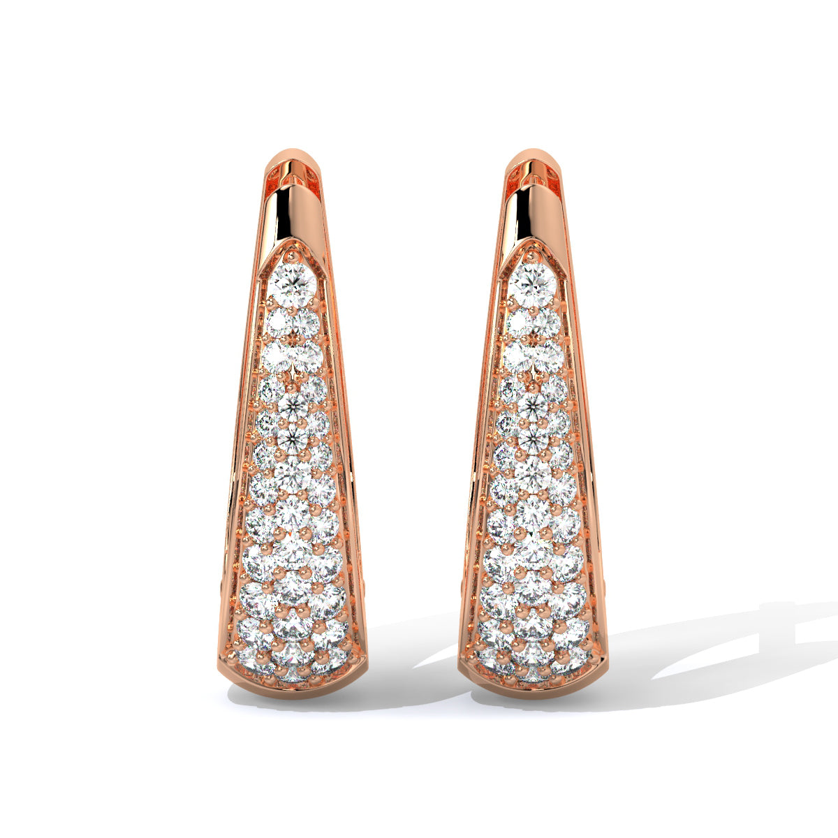 Tapered Diamond Hoops