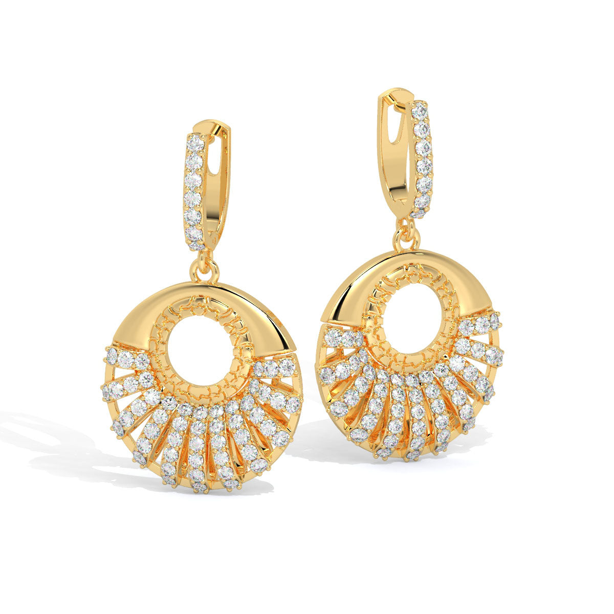 Radiance Sunburst Diamond Danglers