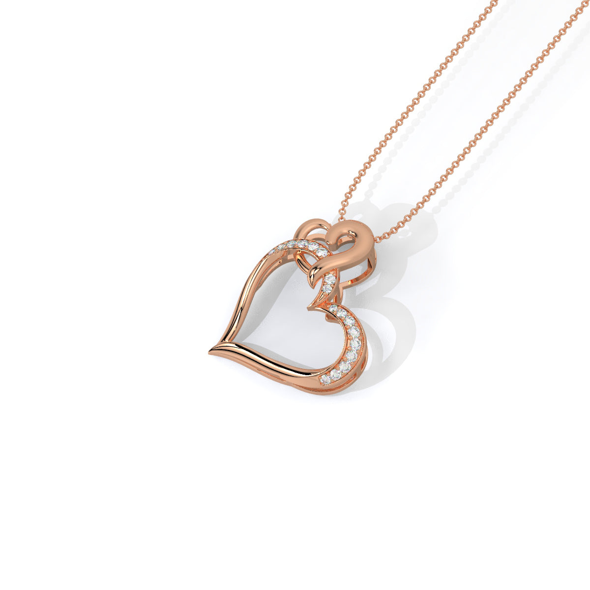 Elegant Heart Diamond Pendant