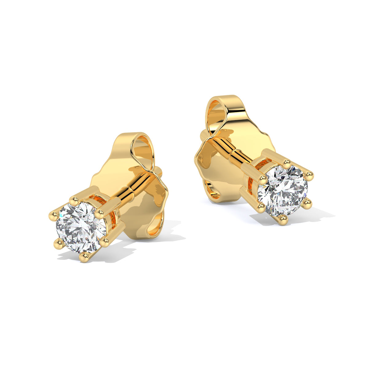 Classic Round-Cut Diamond Studs