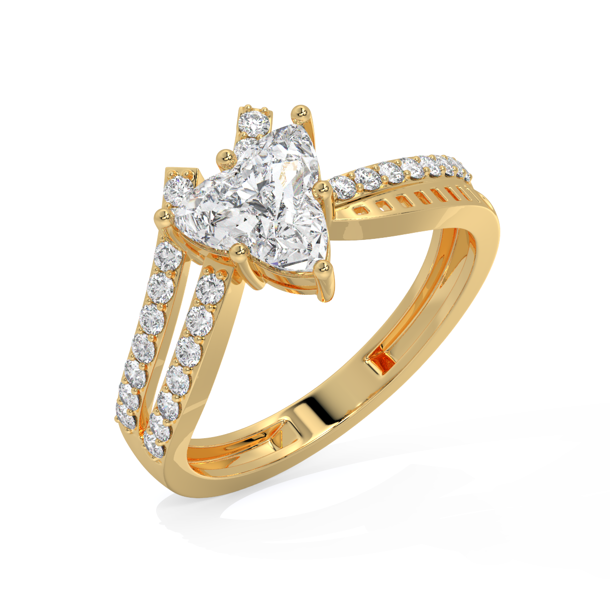 Lotus-Cut Diamond Ring