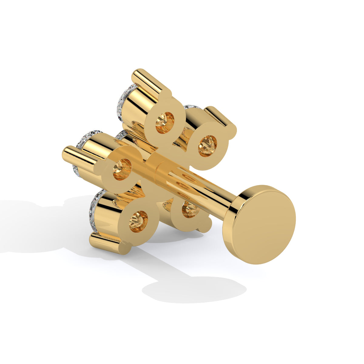 Radiant Starburst Diamond Nose Pin