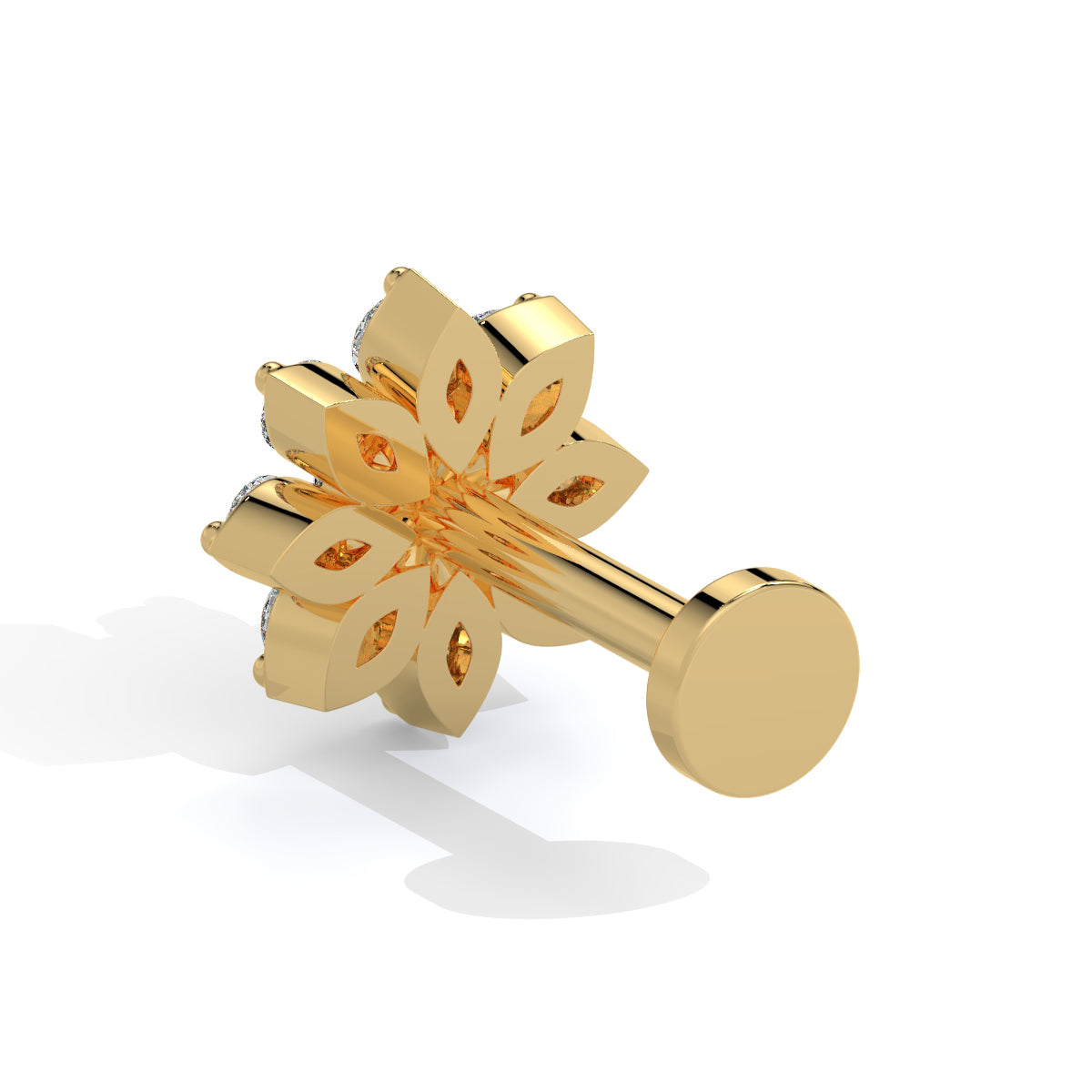 Floral Bloom Diamond Nose Pin