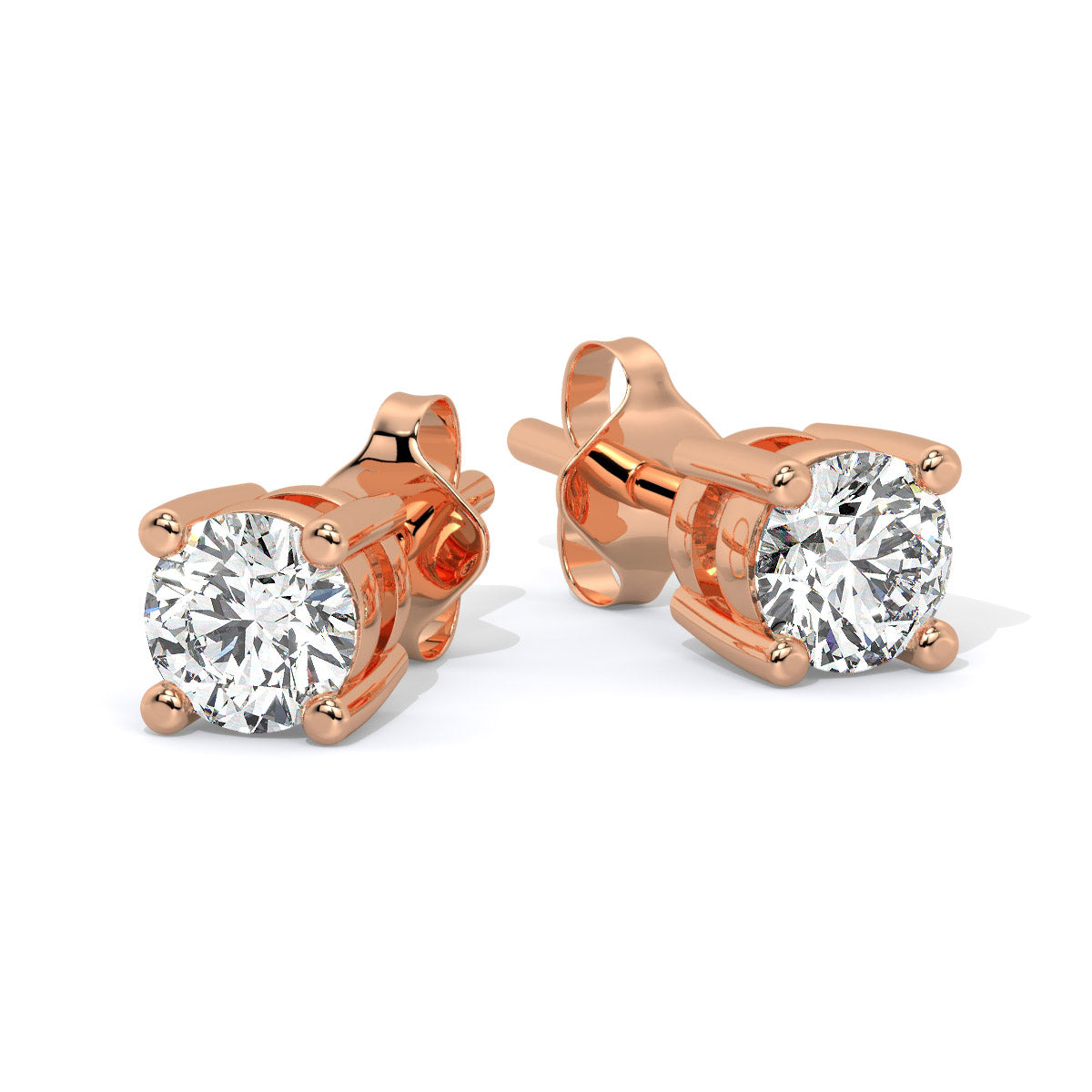 Shining Solitaire Diamond Studs