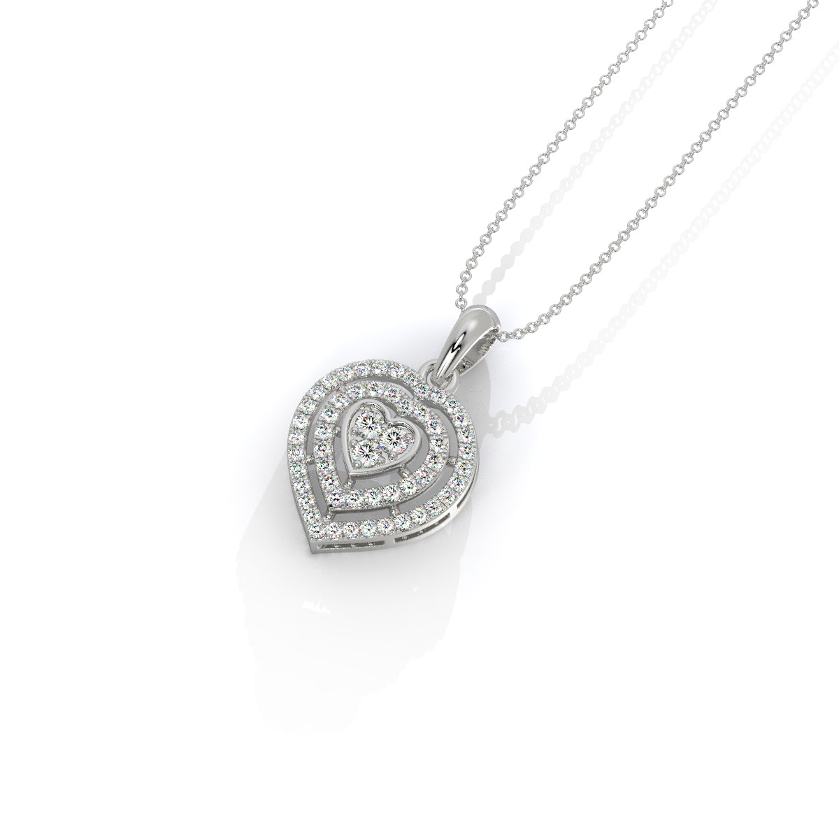 Starlight Diamond Heart Pendant