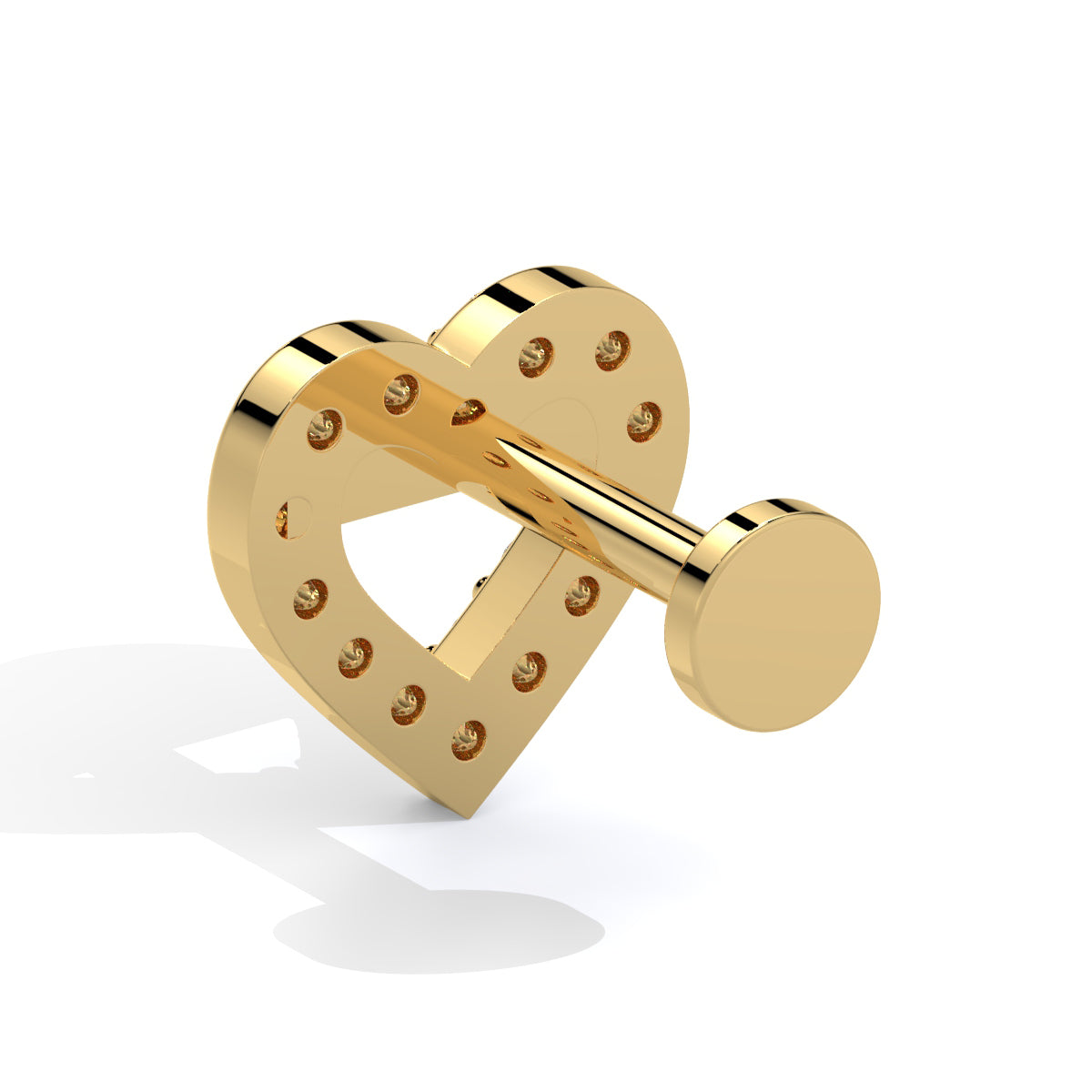 Eternal Love Diamond Heart Nose Pin