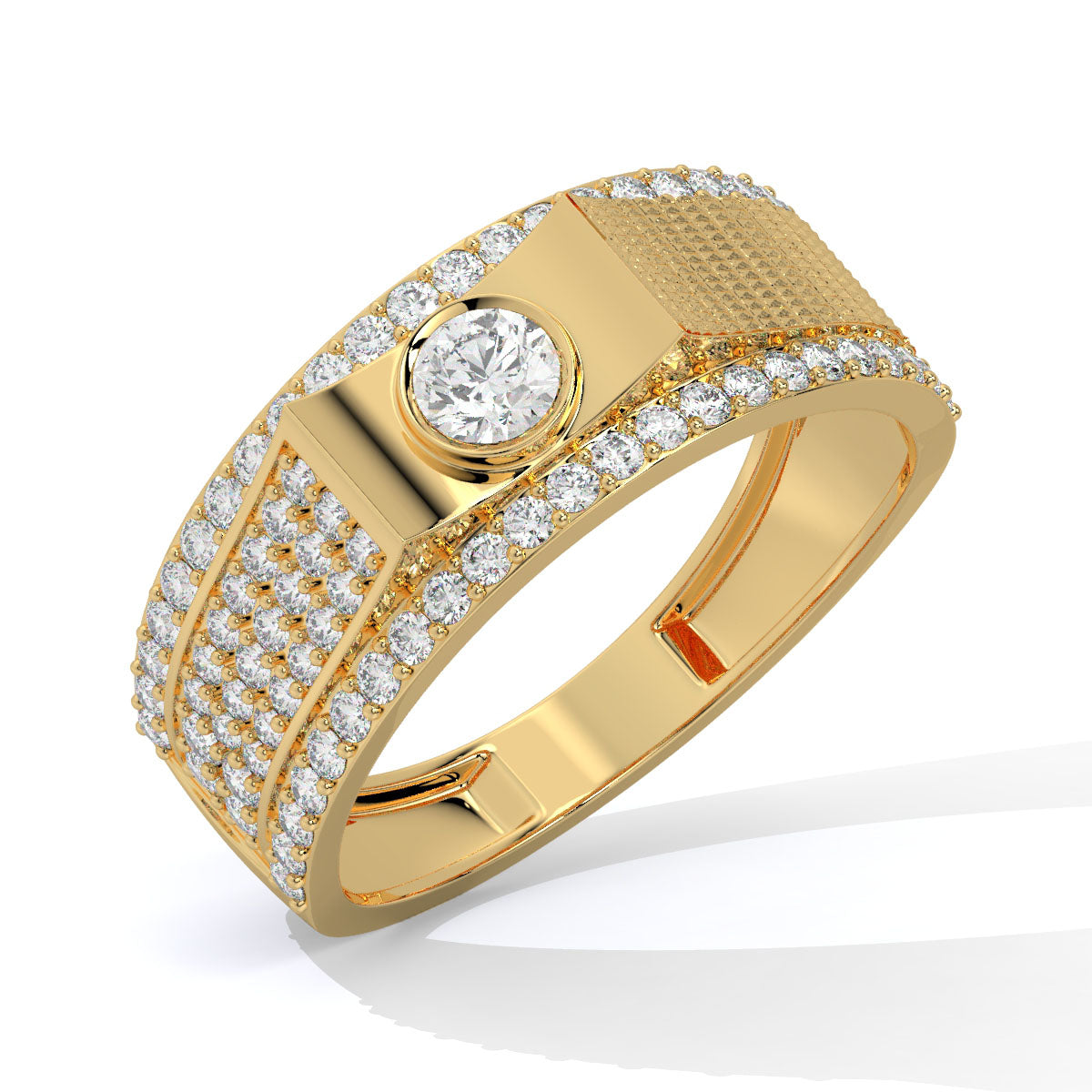 Majestic Zenith – Bold Men's Diamond Ring