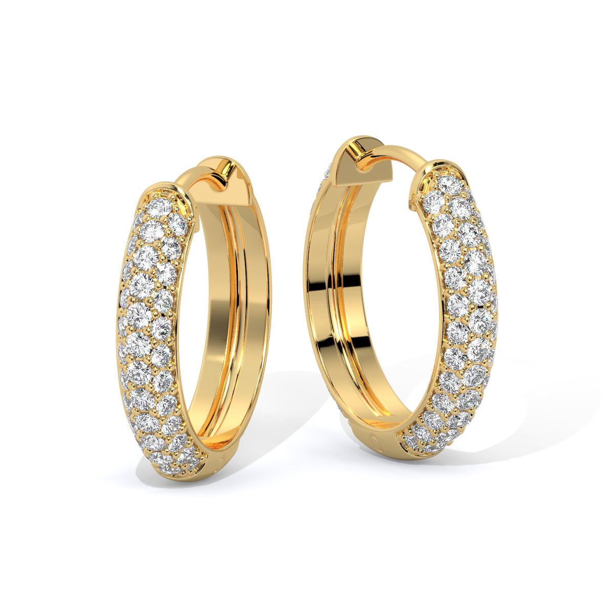 Auric Loop Diamond Hoops