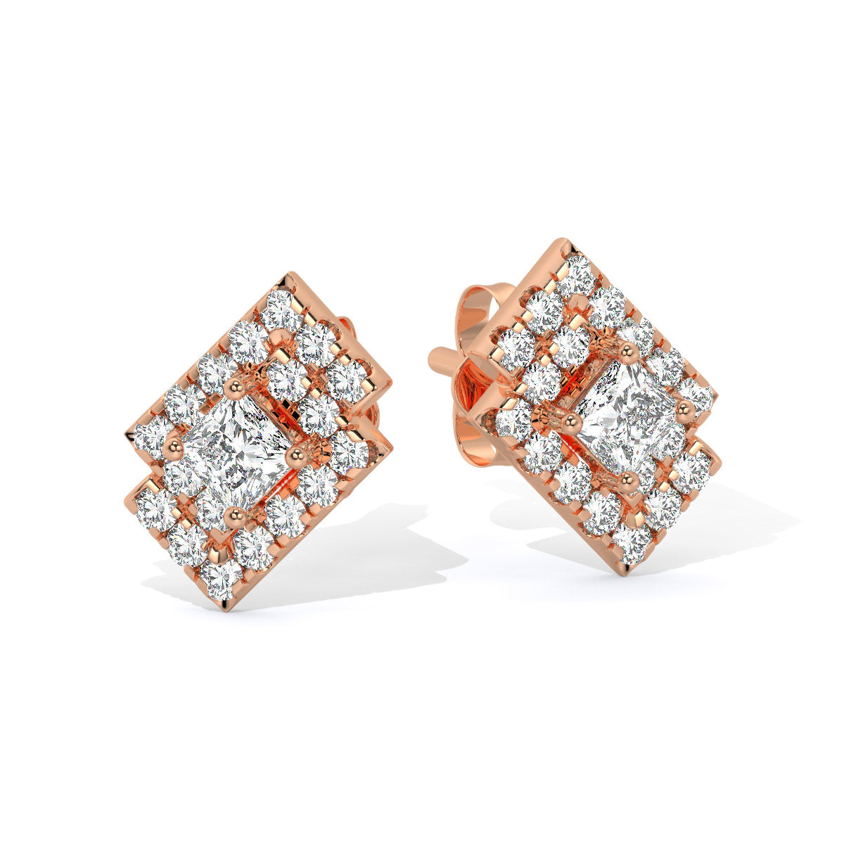 Solaris Frame Diamond Studs