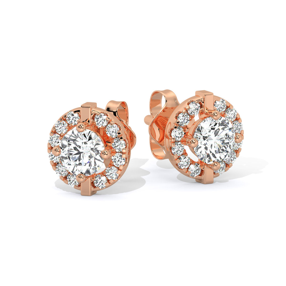 Solara Crown Diamond Circle Studs