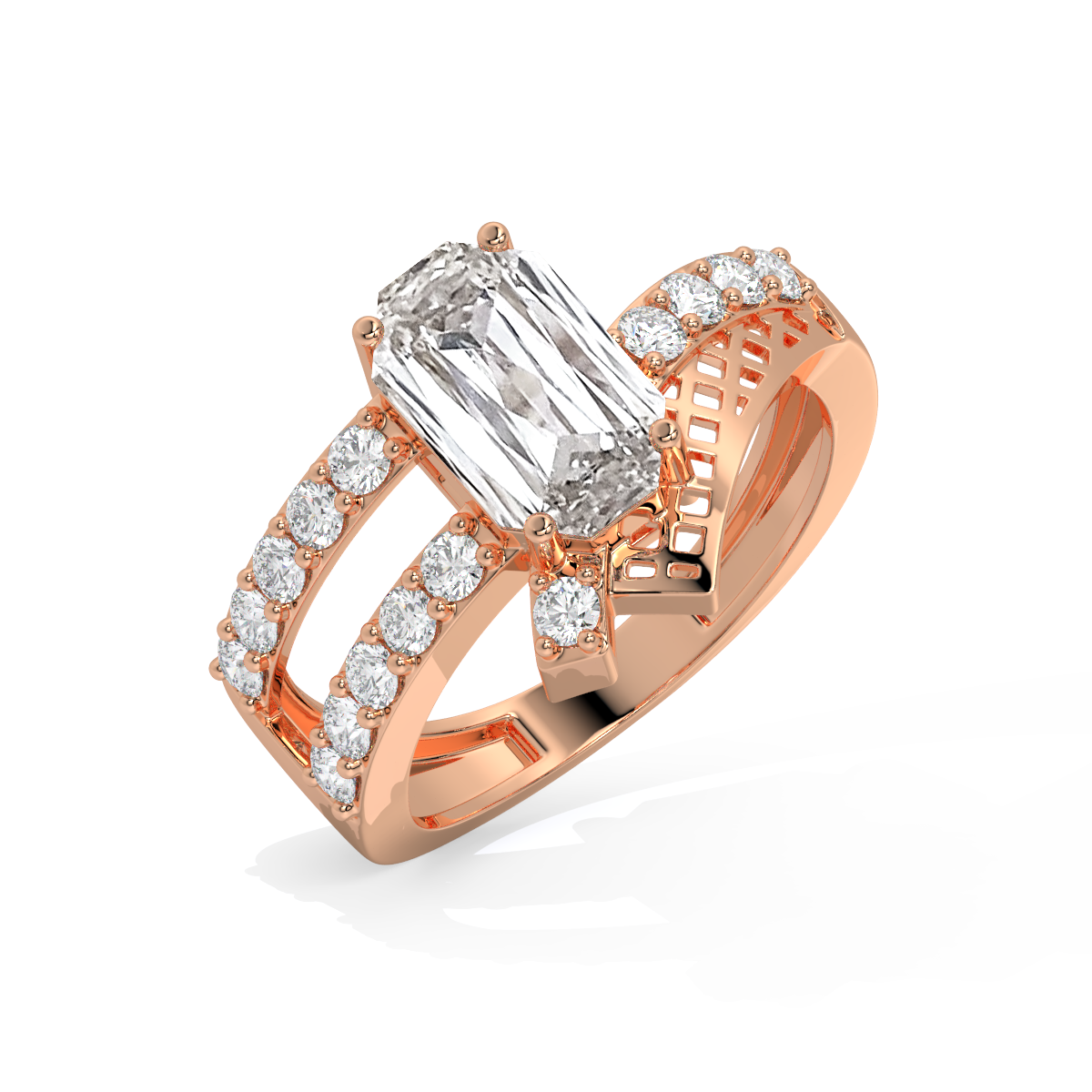 Old Mine Cut Diamond Ring