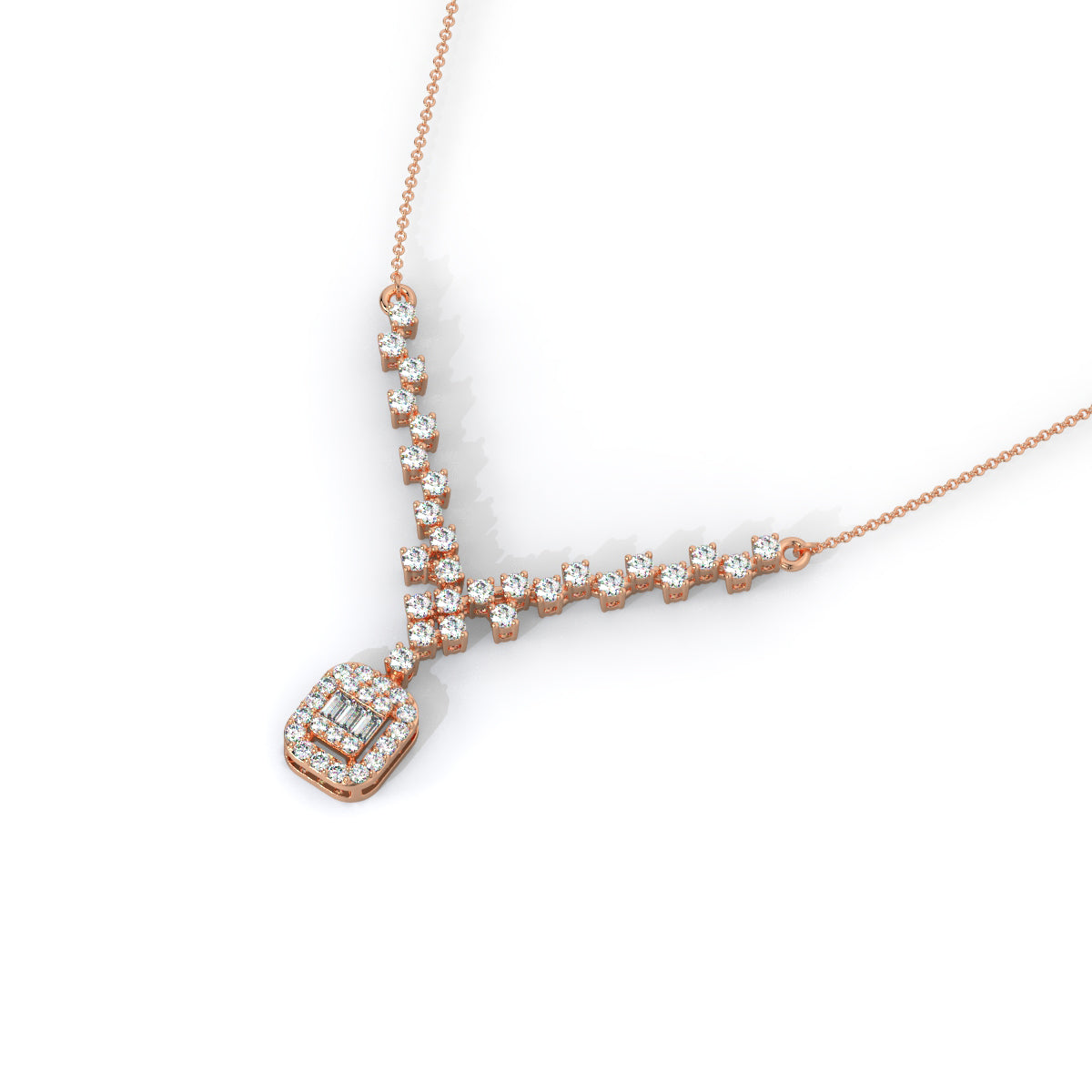 Exquisite Diamond Halo Pendant