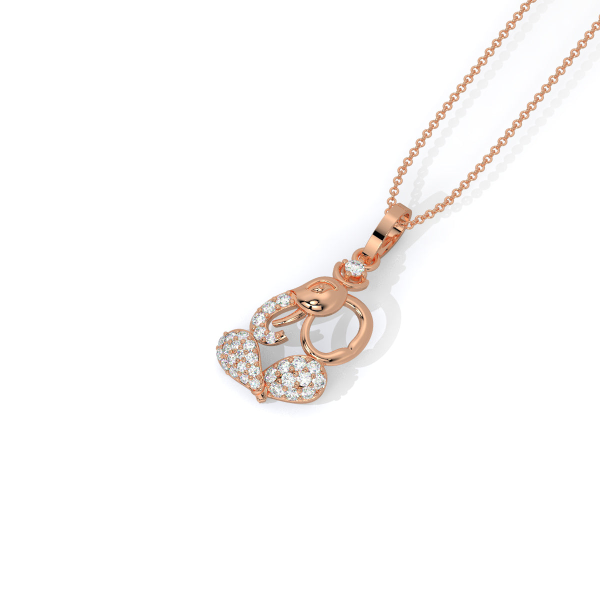 Divine Lord Ganesha Diamond Pendant
