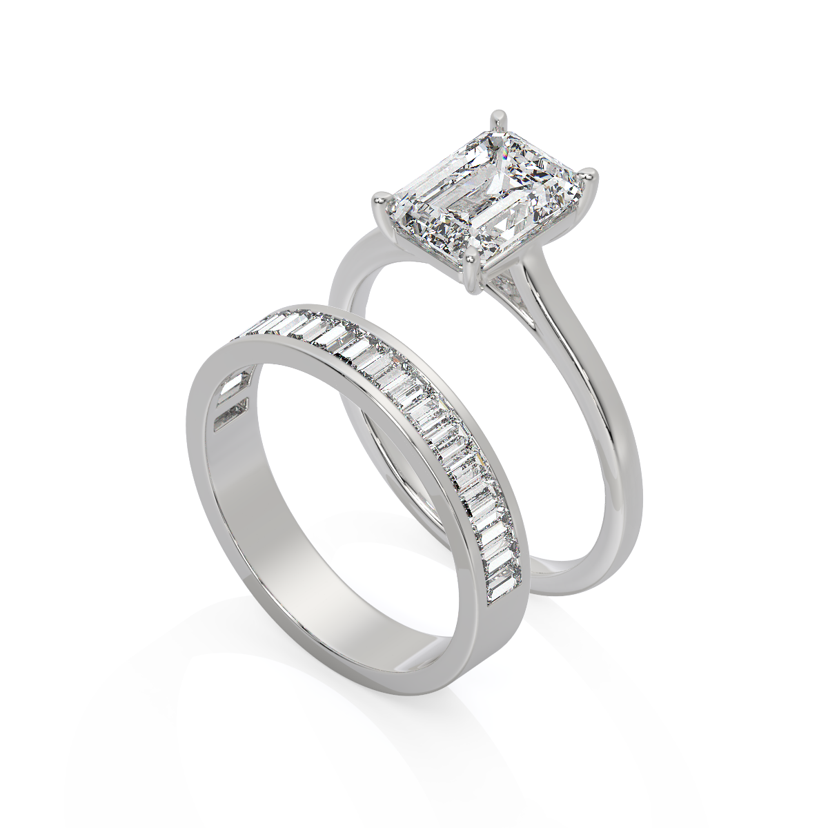 Royale Pathway Emerald-Cut Bypass Ring