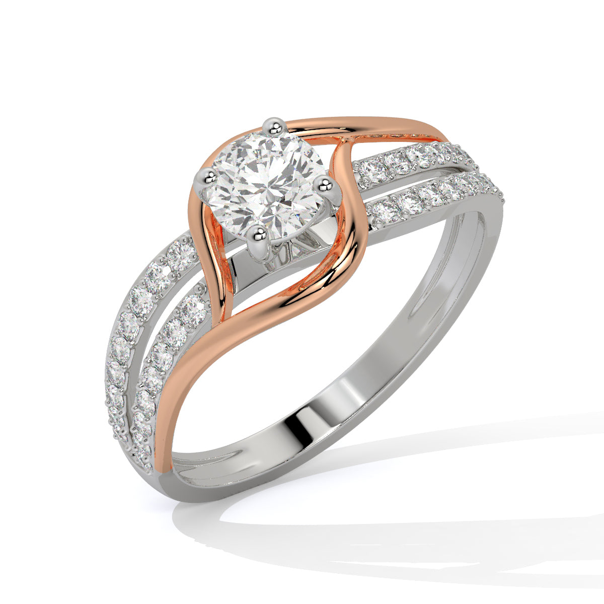 Stunning Two-Tone Diamond Ring