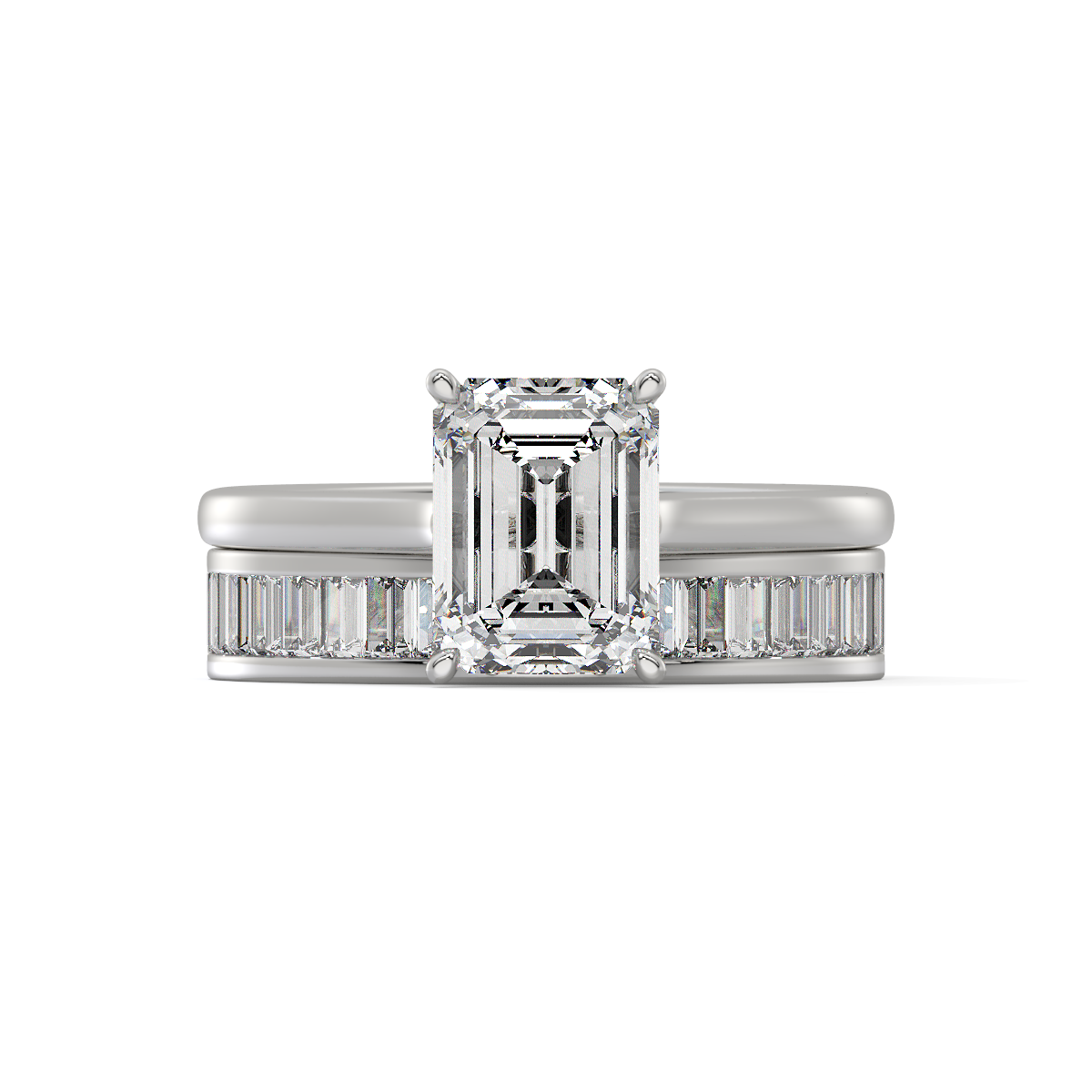 Royale Pathway Emerald-Cut Bypass Ring