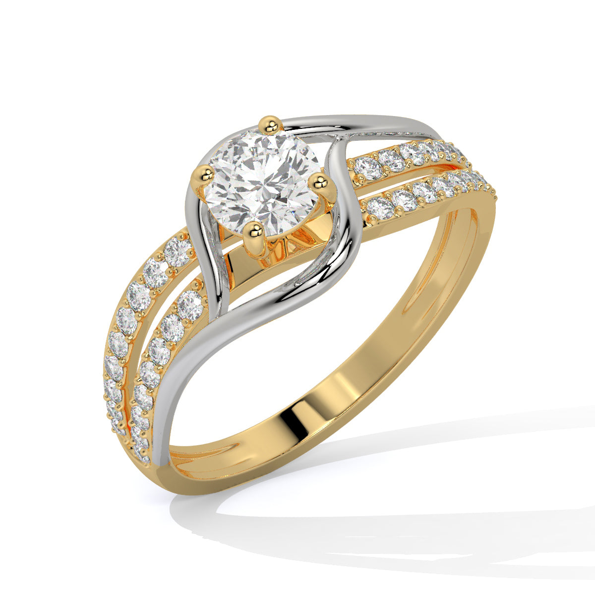 Stunning Two-Tone Diamond Ring