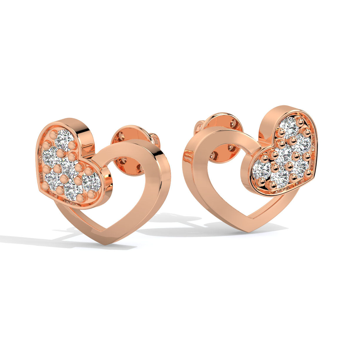 Sparkling Heartbeat Diamond Studs