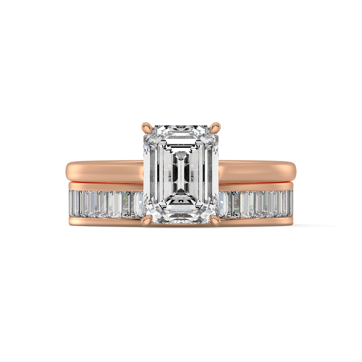 Royale Pathway Emerald-Cut Bypass Ring