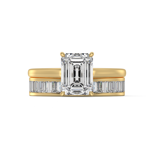 Royale Pathway Emerald-Cut Bypass Ring