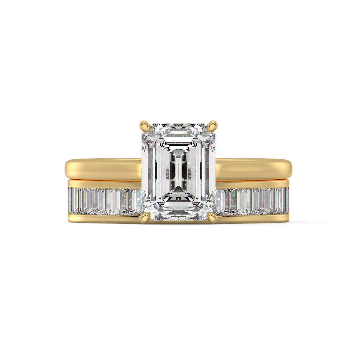 Royale Pathway Emerald-Cut Bypass Ring