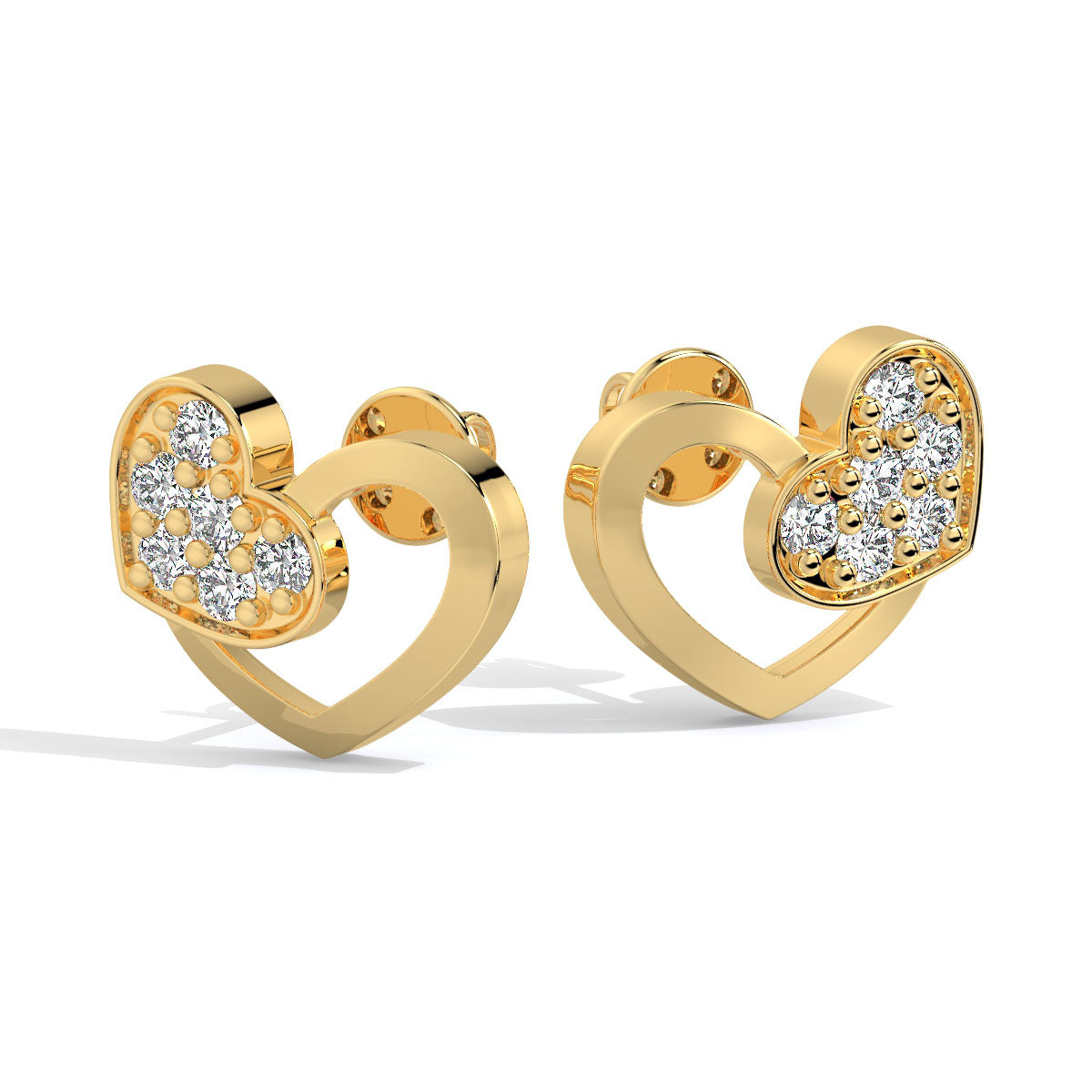 Sparkling Heartbeat Diamond Studs