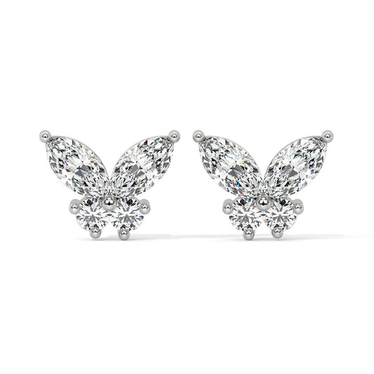 Fluttera Diamond Butterfly Studs
