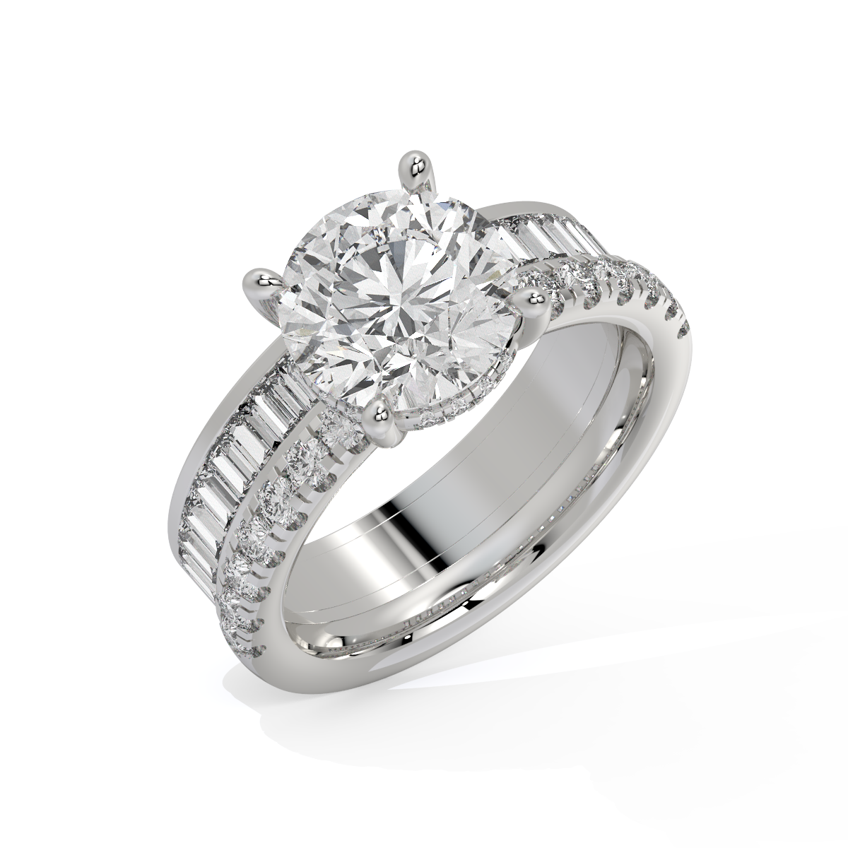 Crownlight Duo Bridal Bypass Ring