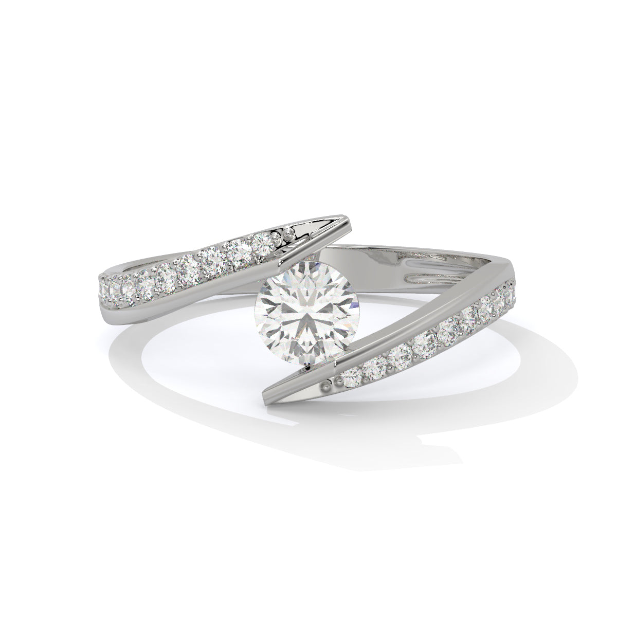 Eternal Embrace – Dual-Tone Diamond Ring