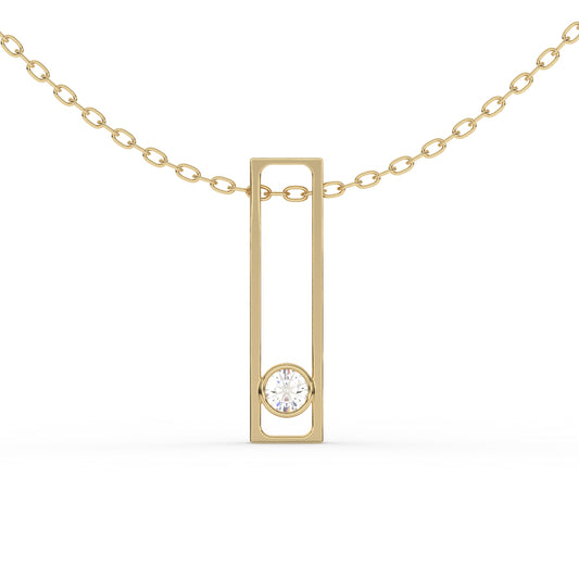 Graceful Frame Solitaire Pendant