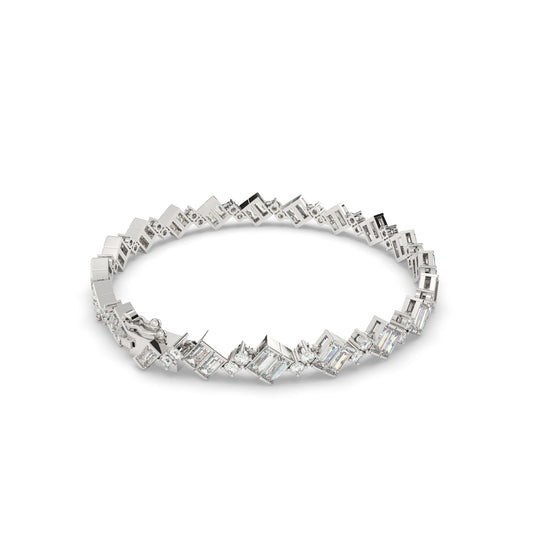 Modern Geometric Diamond Bracelet