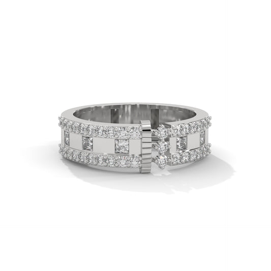 Bonded Glow – Dual Row Diamond Ring