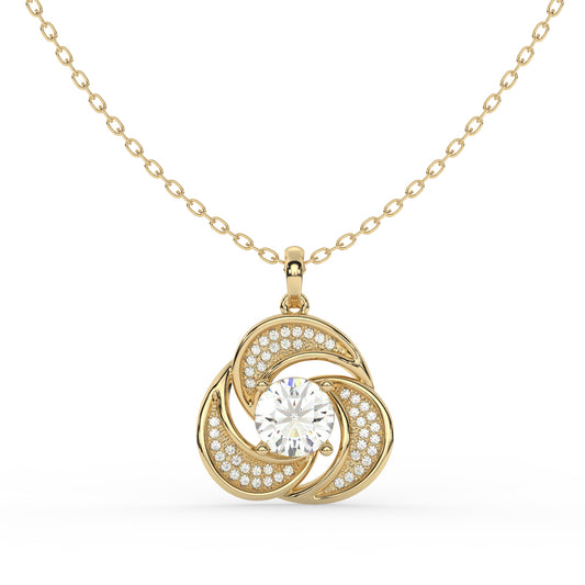 Wave Diamond Pendant