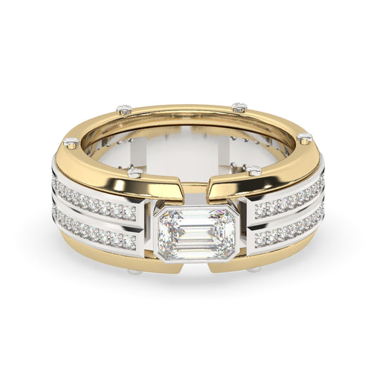 Elegant Two-Tone Diamond Eternity Ring