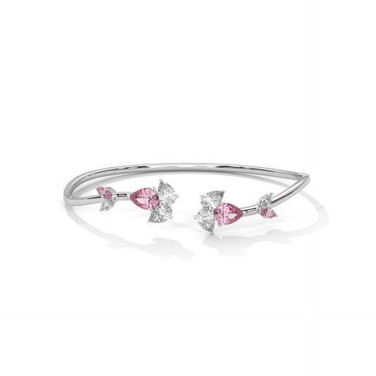 Blushing Grace Diamond Bangle