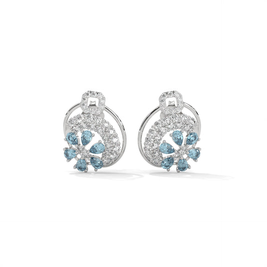Bluebell Halo Diamond Drops