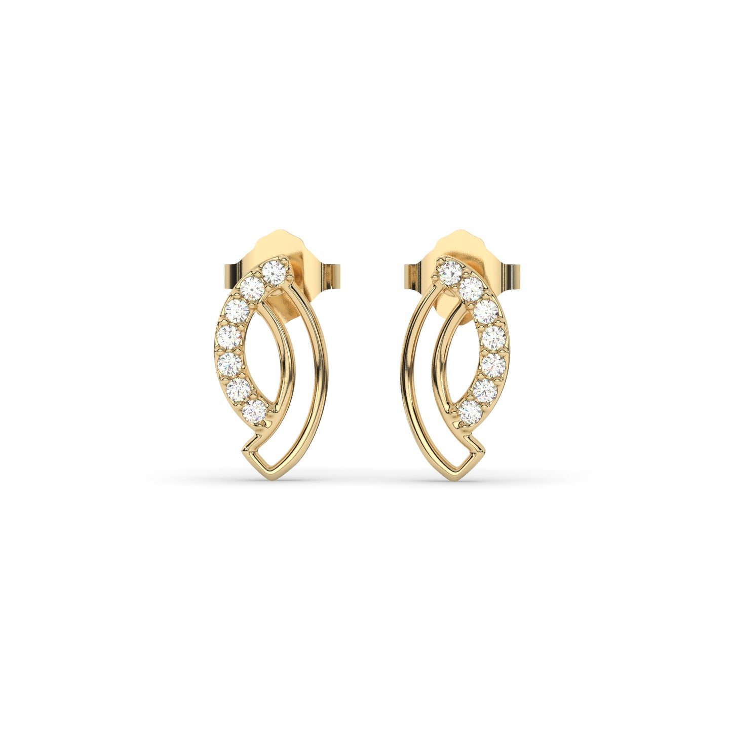 Swirl Diamond Studs