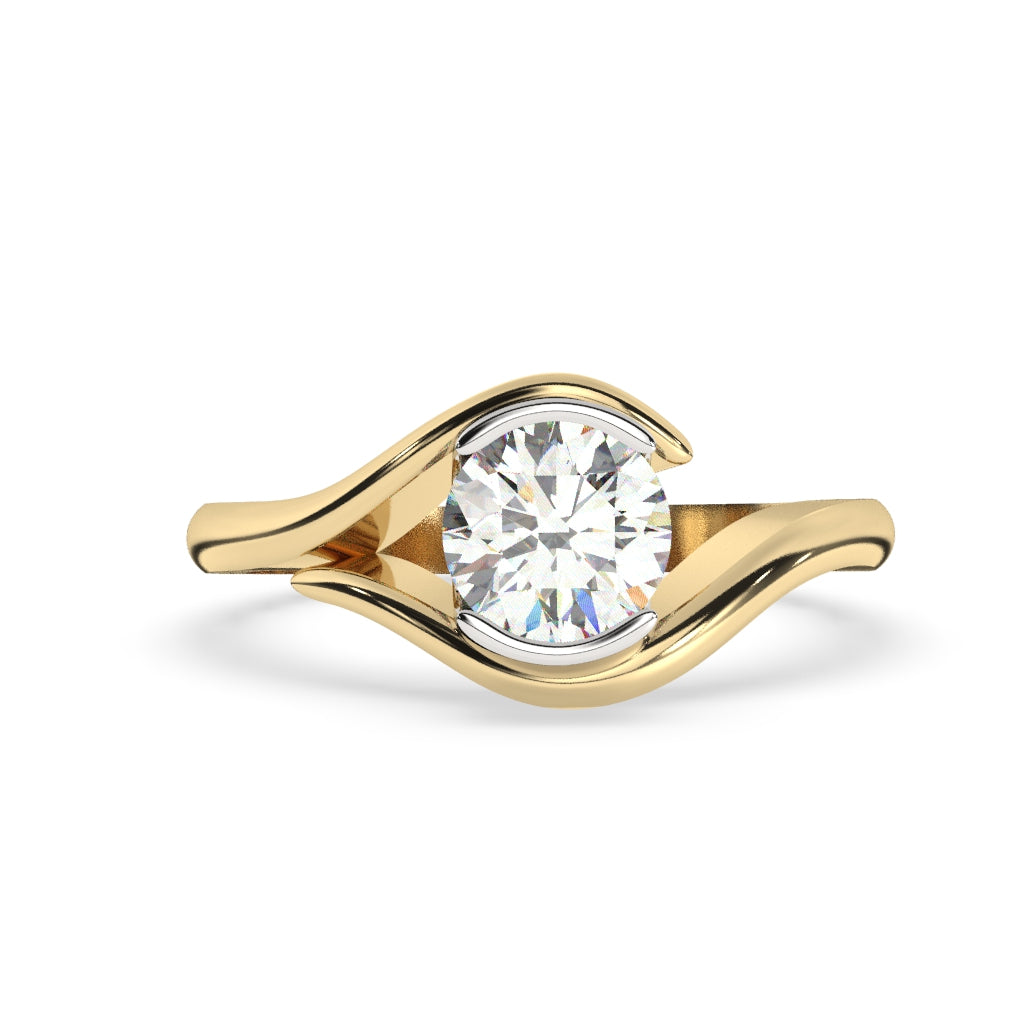 Sleek Solitaire Diamond Ring
