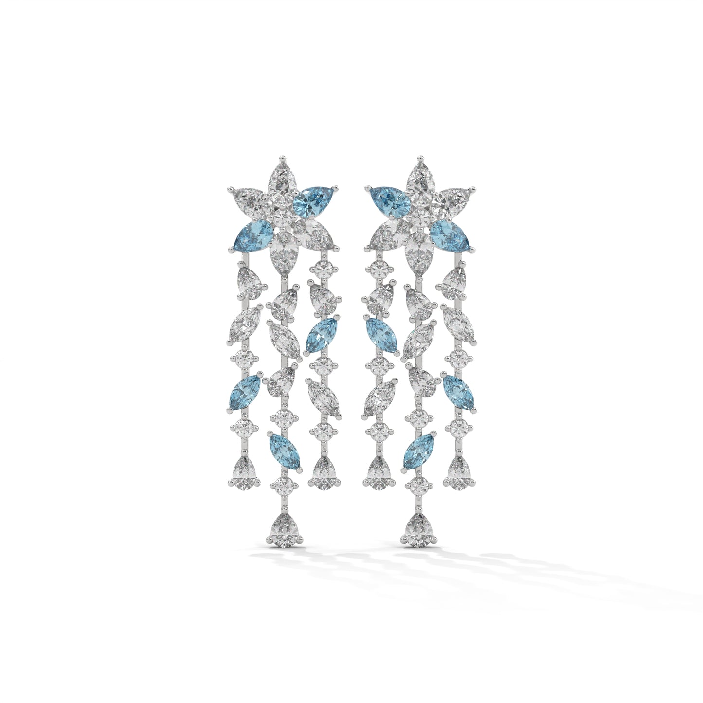 Frozen Bloom Waterfall Danglers