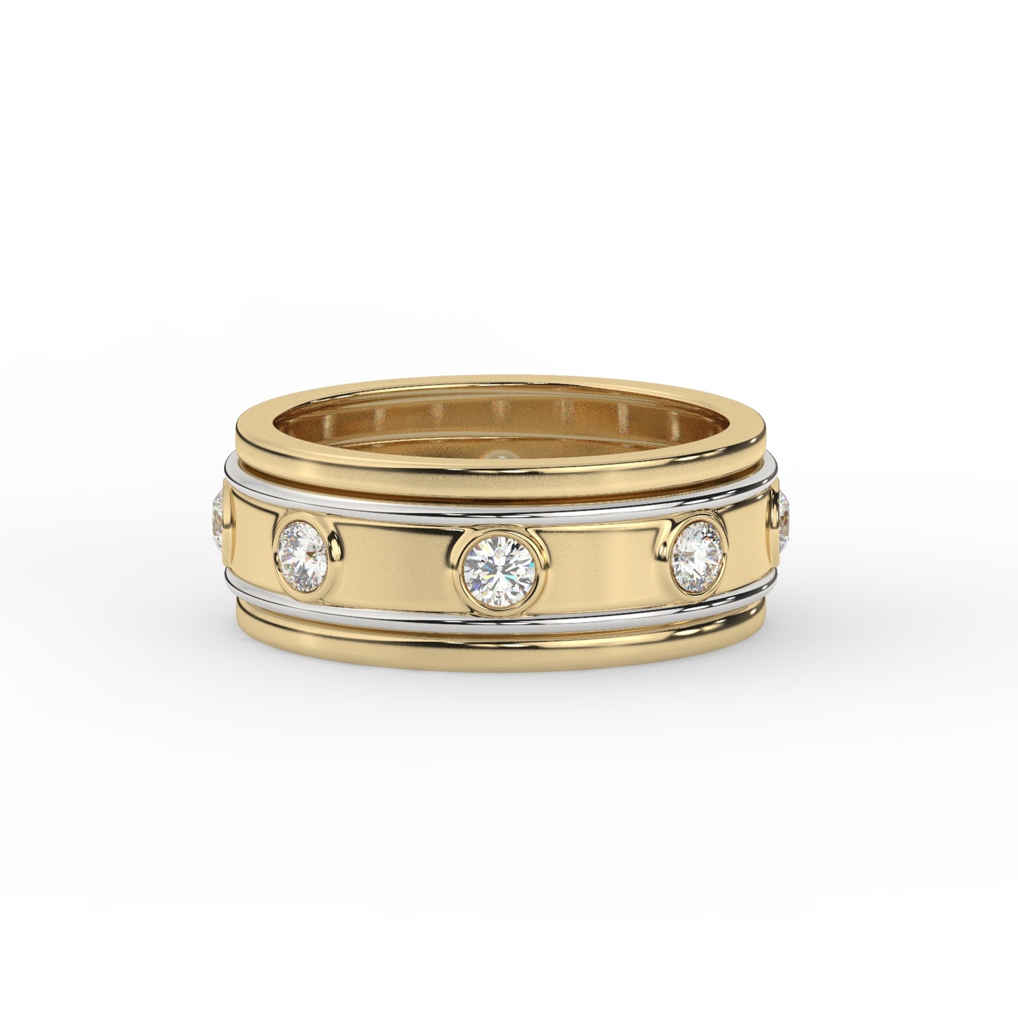 Two-Tone Diamond Eternity Ring